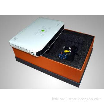 White USB SD AV VGA 3D LED Projector , Business Portable DL